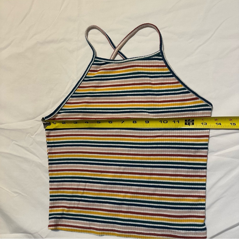 Ambiance Multi Colored Striped Halter Top - Picture 3 of 6